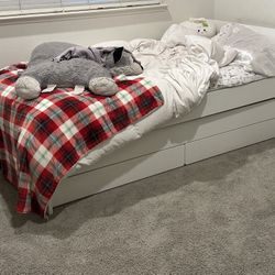 Twin Bed Frame + Bed