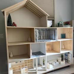Barbie House Mansion - CUSTOM ALL WOOD - On Casters!