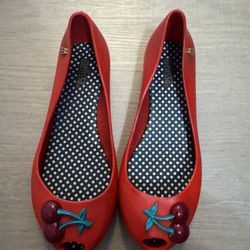 Mini Melissa Flats Cherry 