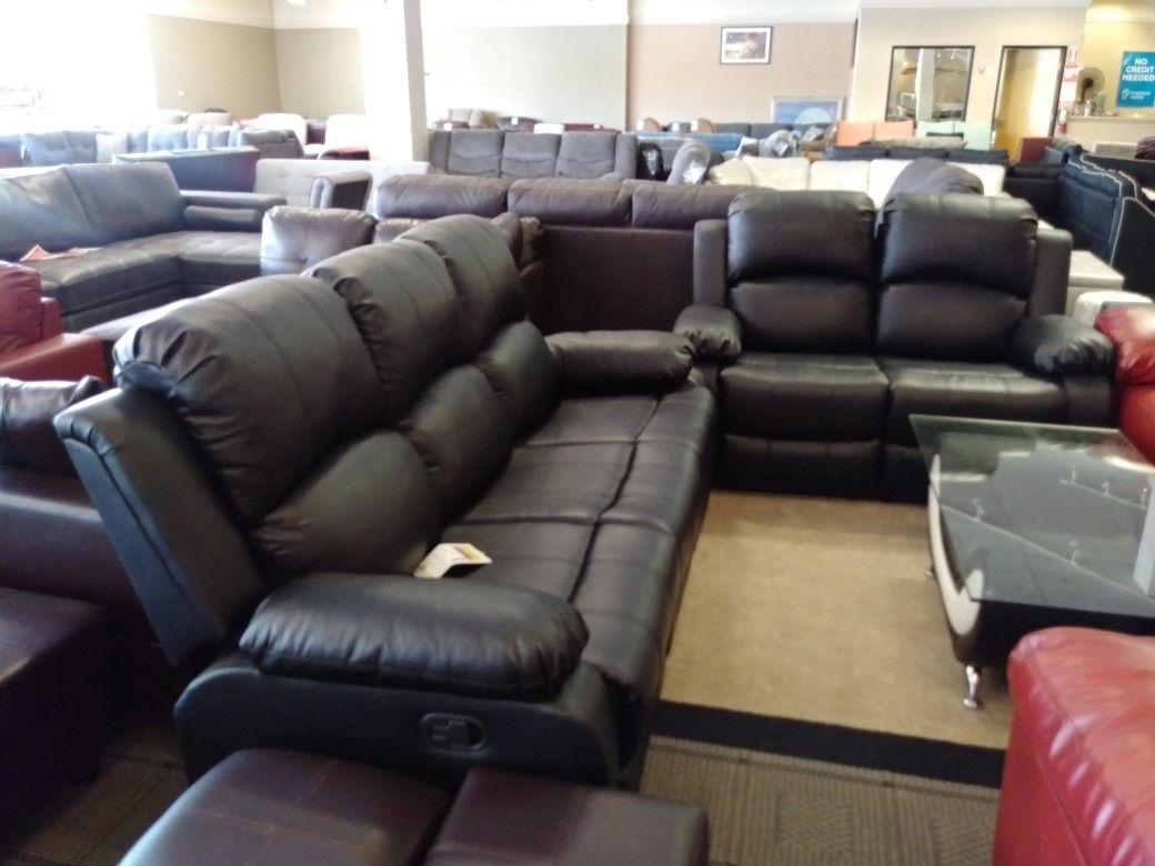 Black Reclining Sofa & Loveseat