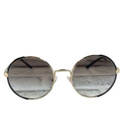 Prada SPR59X Sunglasses – Gold Round Frame w/ Gradient Gray Lenses (A1D017074)