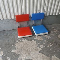 Seats Red &blue Bleacher Seats