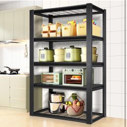 😀72”x 16”x36”Garage Shelving 5 Tier Adjustable Storage Shelves Metal Shelving Utility Rack