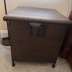 Restoration Hardware (RH) 18th C. Oak Trunk Side Table – 22" Cube