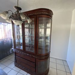 China Curved Glass Cabinet. 