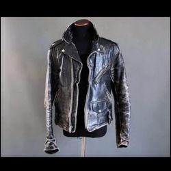 Vintage Schott One Star Perfecto 615 Leather Steerhide Jacket SZ 42 🔥 🔥 🔥 🔥