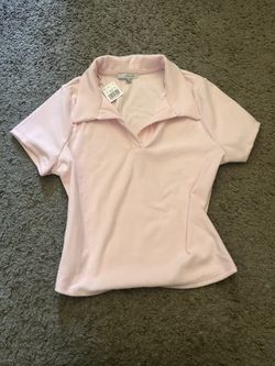 Pink Cropped Polo