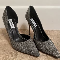 Steve Madden Glitter Silver Heels