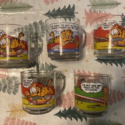 McDonald Garfield Glass Mug Collection 