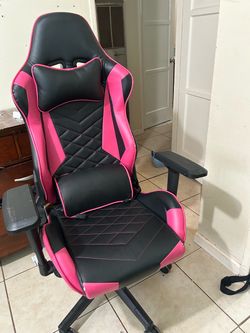 Black and Pink Racing Style Gaming Chair