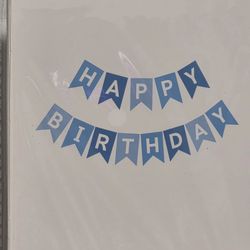 Happy Birthday Blue Banner 