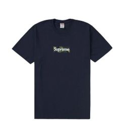 Supreme Camo Box Logo Navy T-Shirt 