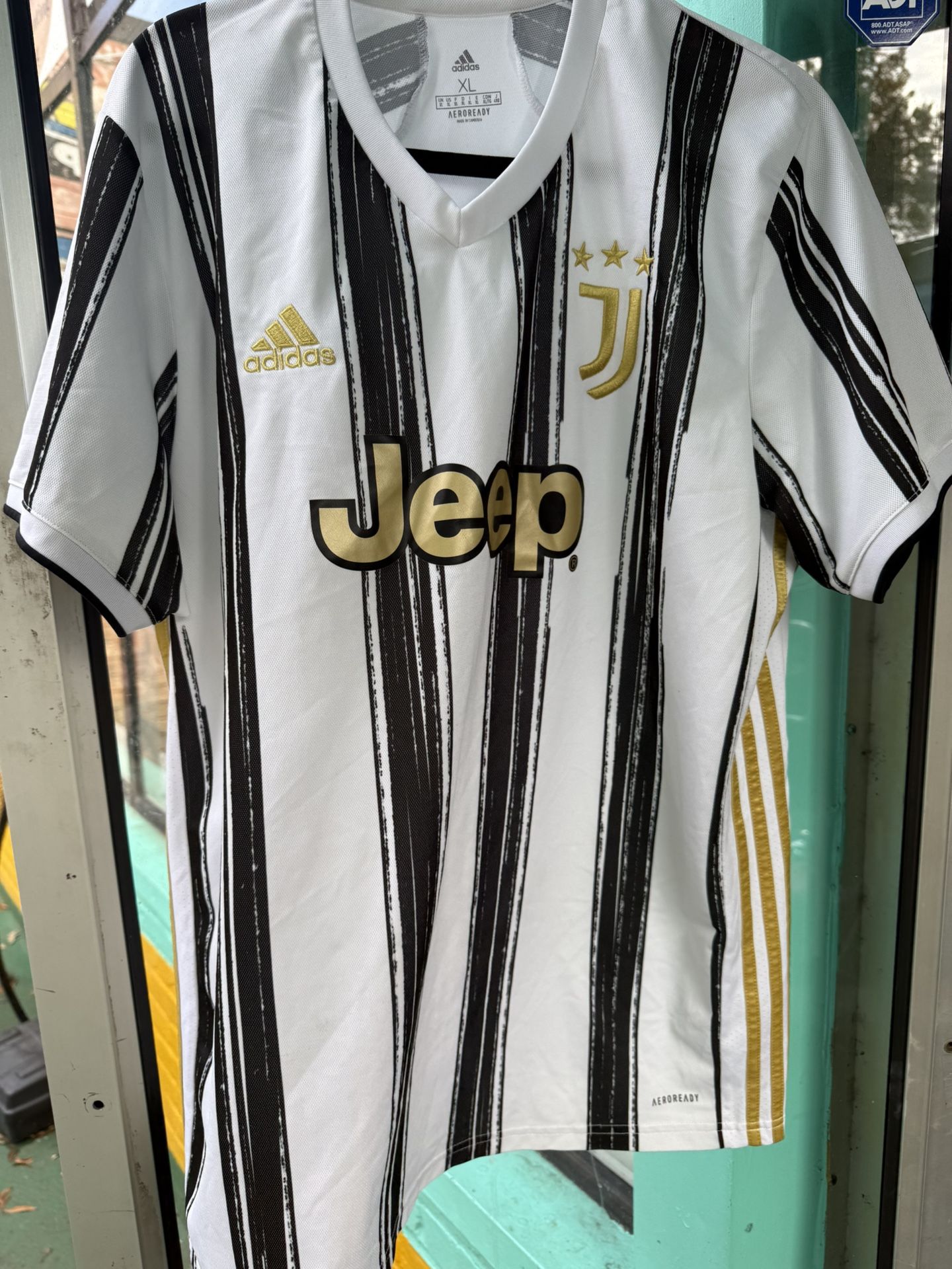 Adidas Juventus 2022/23 white and black football shirt soccer jersey size xl #Juventus #FootballShirt #soccer