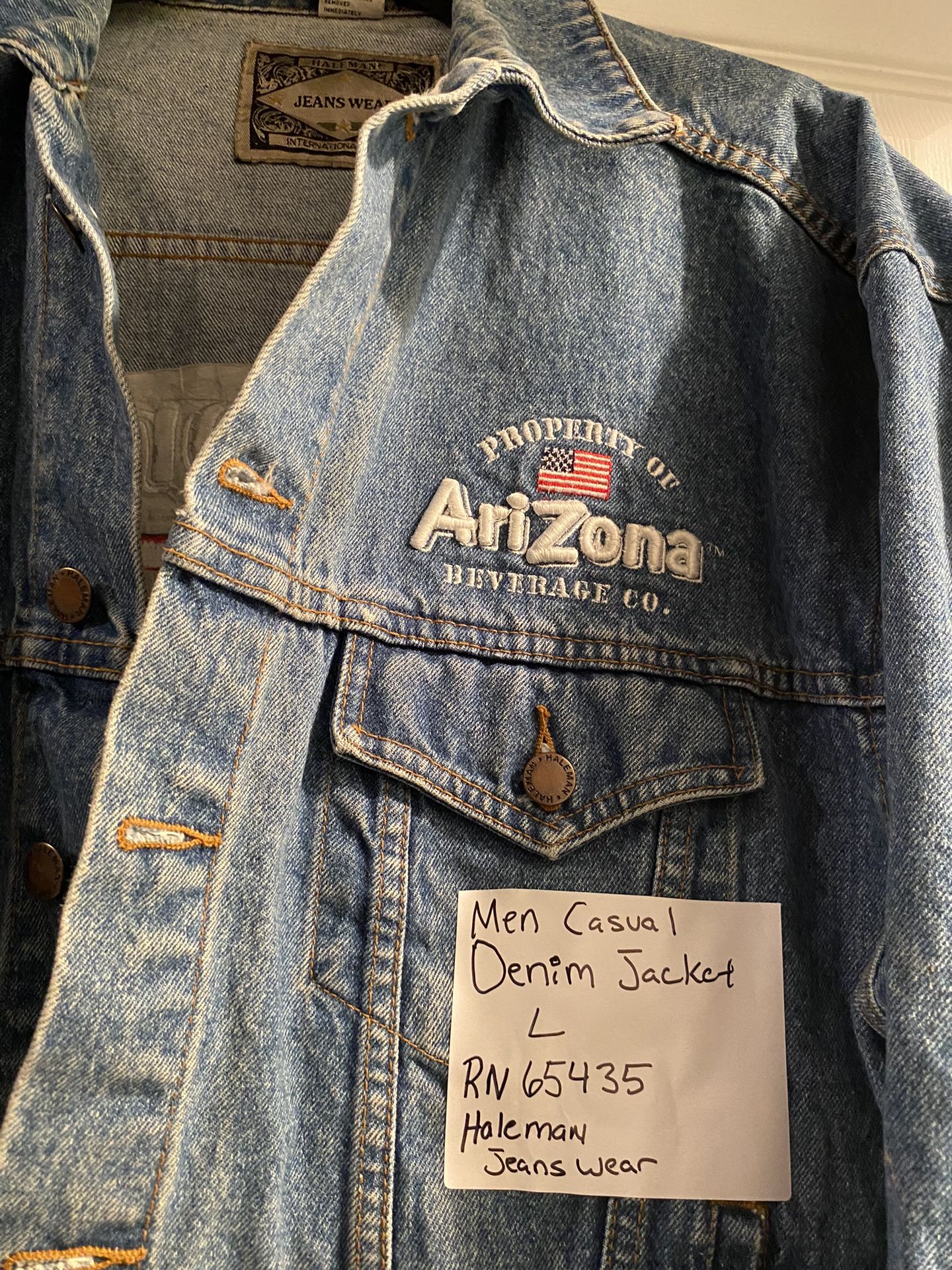 Men casual Denim Large Jacket RN65435 Haleman jean wear $50 Located Pharr Texas78577