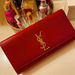 Authentic red YSL clutch