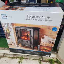 3D Electric Stove with Infrared Quartz Heater