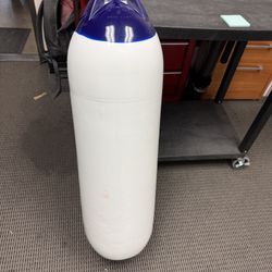 Polyform F-6 Twin Eye Boat Fender 11" x 42" Heavy-Duty PVC Classic Design White