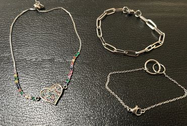 2 bracelets 1 ankle bracelet