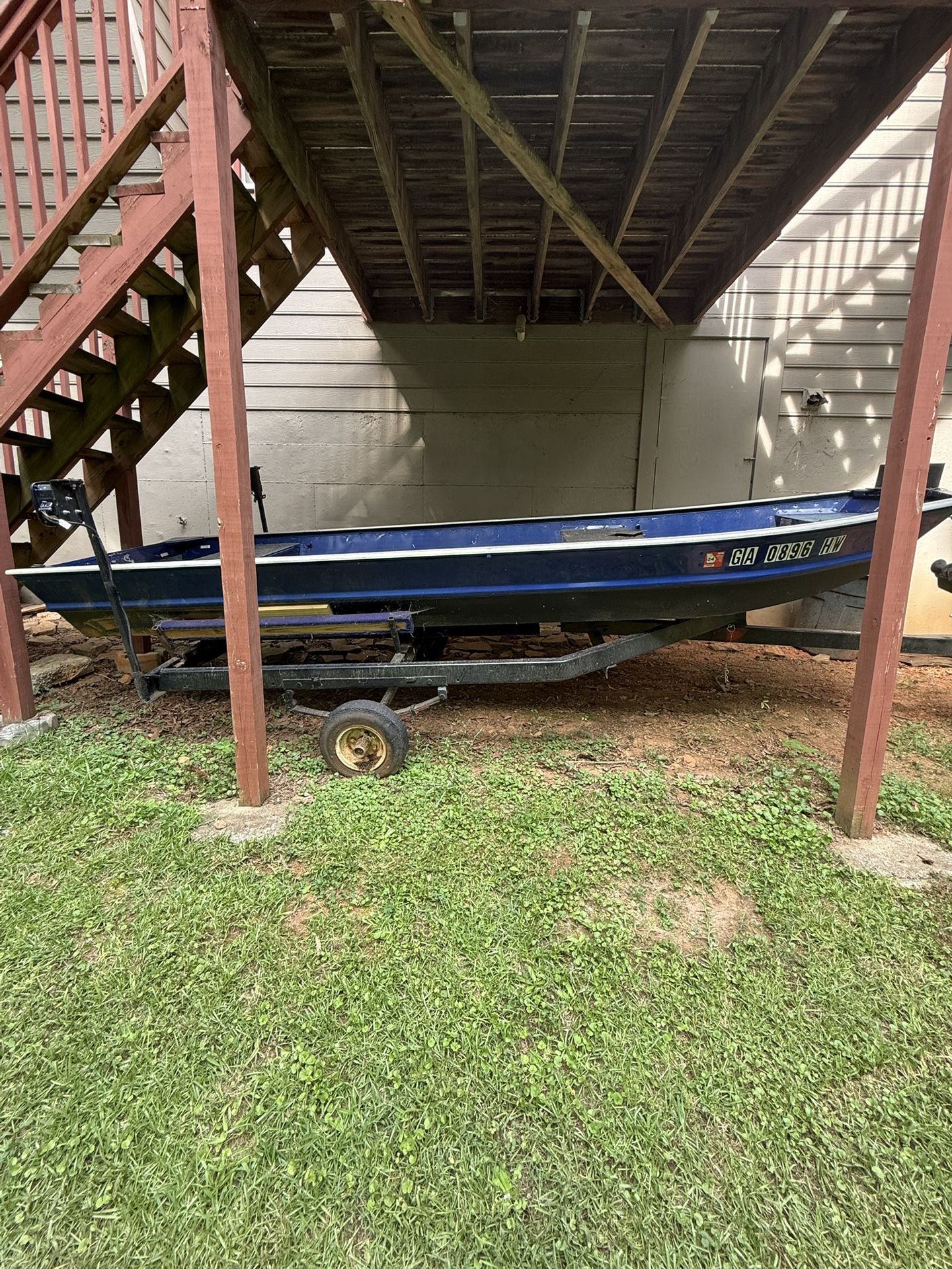 Aluminum Jon Boat 14x45 And Trailer