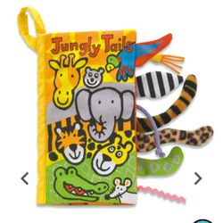 Jellycat Plush Cloth Book Jungly Tails Crinkly Sensory Story