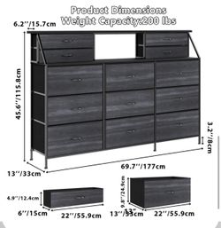 Large 13 - Drawer Dresser with Open Shelves - NEED PICKED UP TODAY !