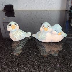 Ceramic blue birds.