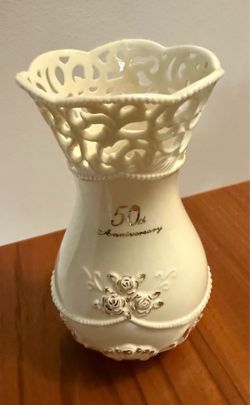 50th Wedding Anniversary Vase