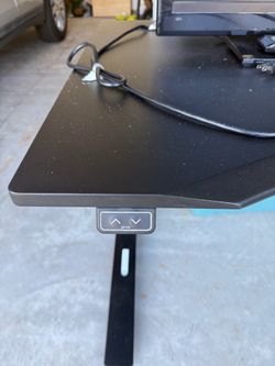 Stand up desk with TV monitor