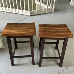 2x Wooden Stools - Sturdy, Clean, Great Condition