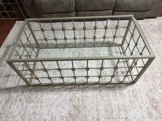 Metal coffee table w/ 2 side tables