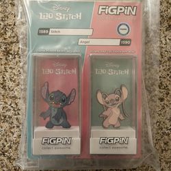 Figpin Disney Lilo & Stitch Stitch #1589 & Angel #1590 2 Pack LE 250 Figpin Excl