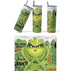 Spread Holiday Cheer, Not Grinch Vibes! 🎄✨ Snag Your Festive 20oz Christmas Sublimation Tumbler Now!