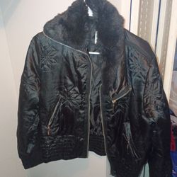 Female South Pole Rabbit Fur Jacket