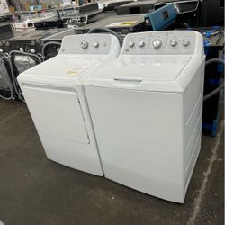 GE 4.6 cu. ft. High-Efficiency Washer & 7.2 cu. ft. vented Electric Dryer