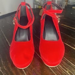 Red Velvet Heels