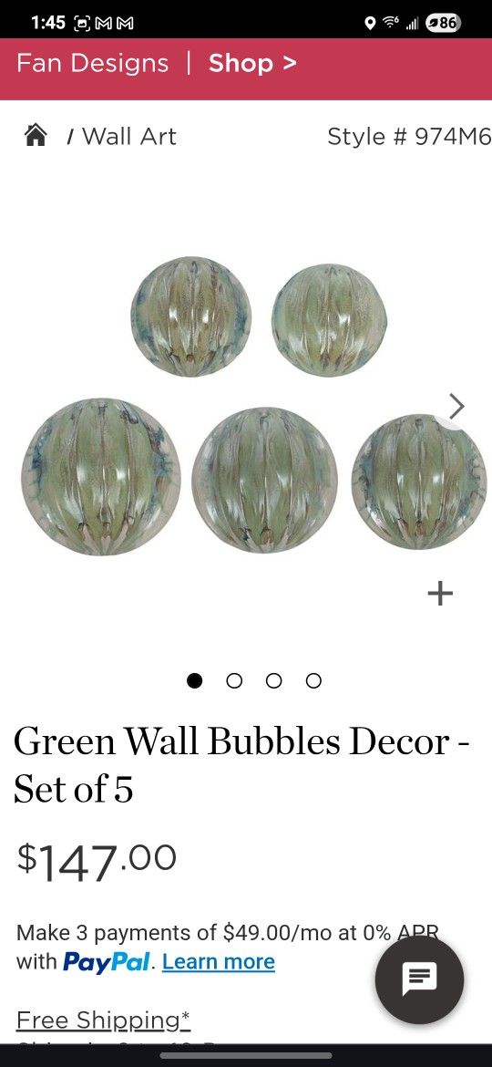 Bubbles decor, 4- package, not 5,