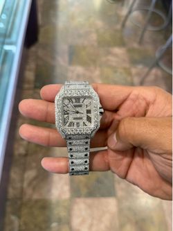 Cartier santos big boy diamonds