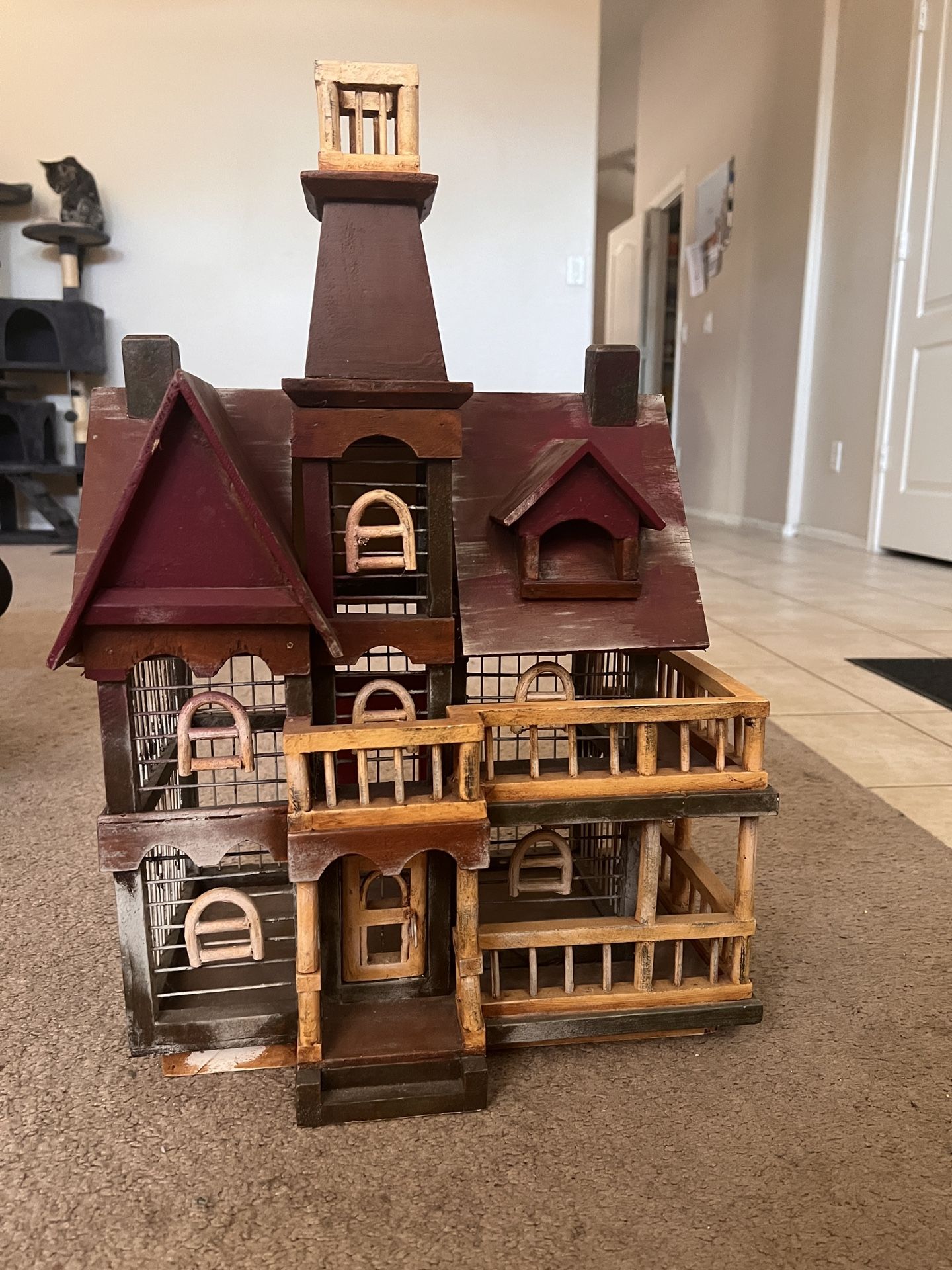 Wooden Home Style Bird Cage