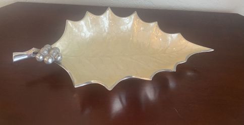 Julia Knight Ivory-Silver Metal Dish