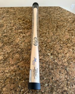 Jeff McNeil Autographed MLB Debut Dove Tail Game Bat With Steiner COA in tube
