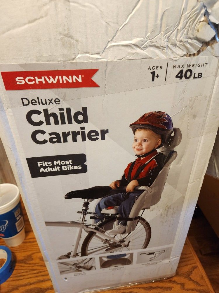 Schwinn Deluxe Bicycle Mounted Child Carrier Bike Seat Max 40lbs Cruise