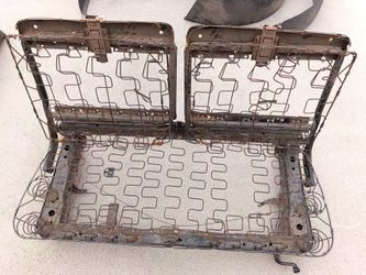 Vintage Seats with heavy-duty zig-zag (S-style) springs and a steel frame pre-1970s