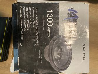 Menace Audio MA-L1204 12" Car Subwoofer 1300W
