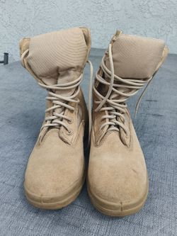 Military style boots, wear once, like new