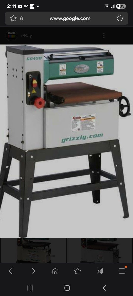 Grizzly Drum Sander