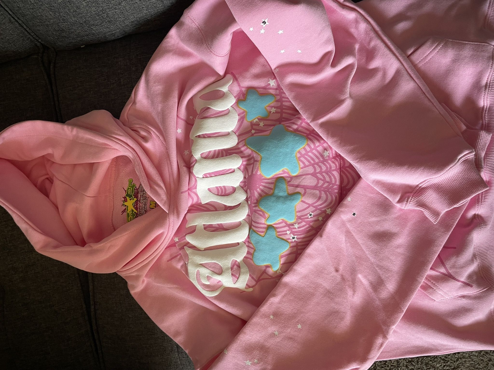 Atlanta Pink Color Way Spider Hoodie Medium