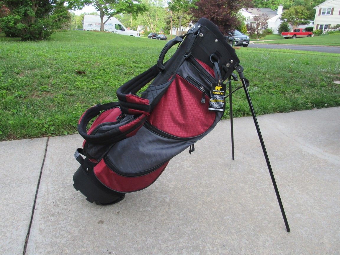 Golden Bear Tech Systems Golf Stand Bag 6 Way Divide & Rain Hood