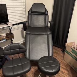 🌟 FULL MEDSPA / ESTHETICIAN ROOM SET — Electric Hydraulic Chair + Stools + Rolling Tray bundle