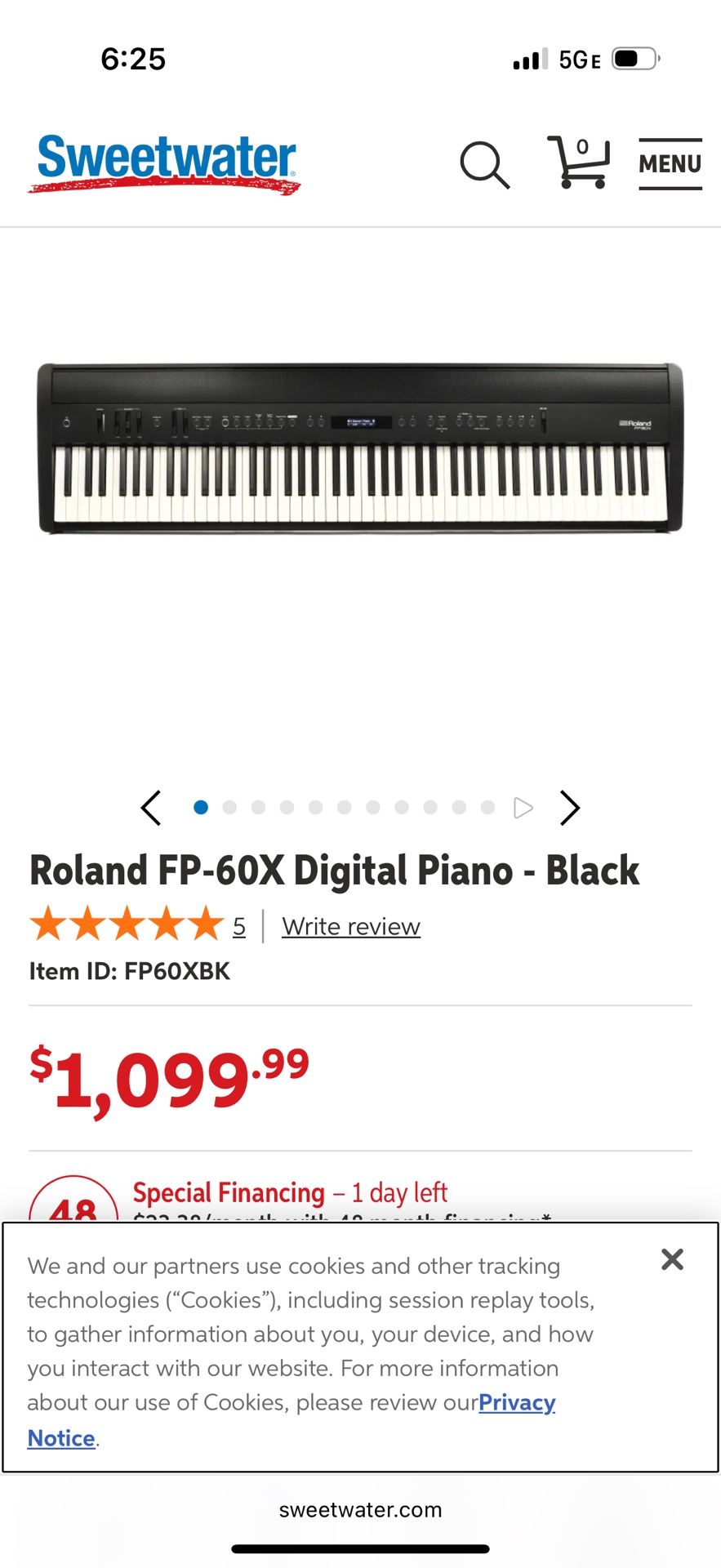 Brand New Digital Piano - Roland FP 60X