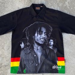 Vintage Bob Marley 90's Short Sleeve Button Up